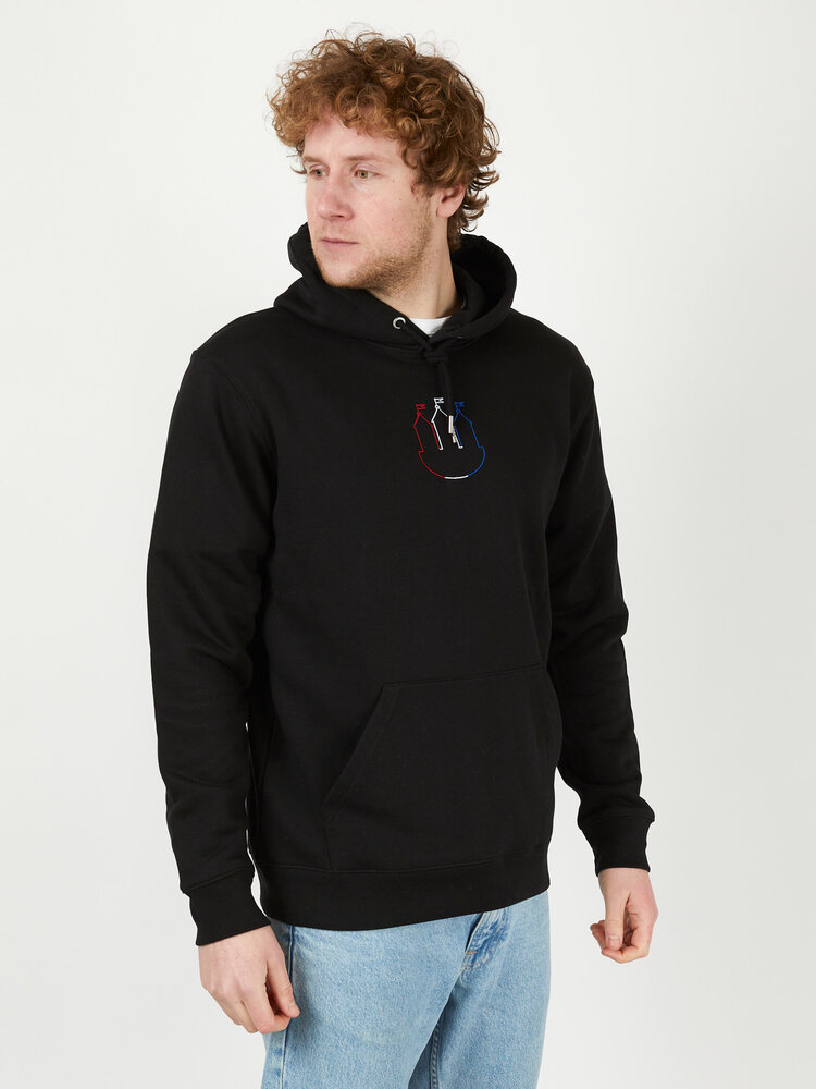 STUEN.Label STUEN.Hoodie Tricolores Black