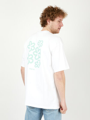 STUEN.Label Heavy FLower Tee White