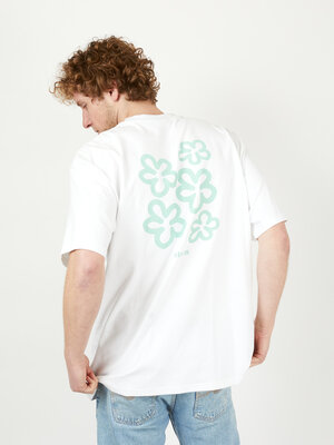 STUEN.Label Heavy FLower Tee White