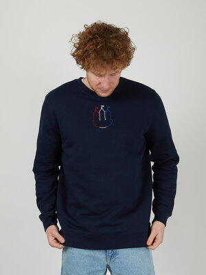 STUEN.Label STUEN.Sweater Tricolores Navy