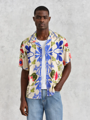 Wax London Didcot Shirt Summer Floral Multi