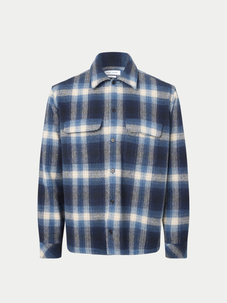 Samsøe Samsøe Sacastor X H Overshirt True Navy Checkered