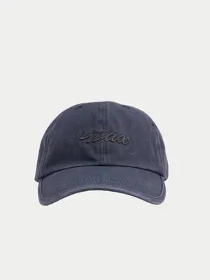 Wax London Spencer Sports Cap Washed Pigment Cotton Navy
