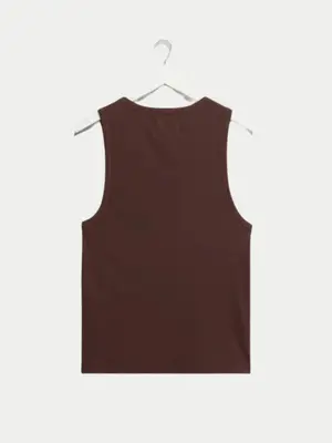 Wax London Montague Vest Rib Brown