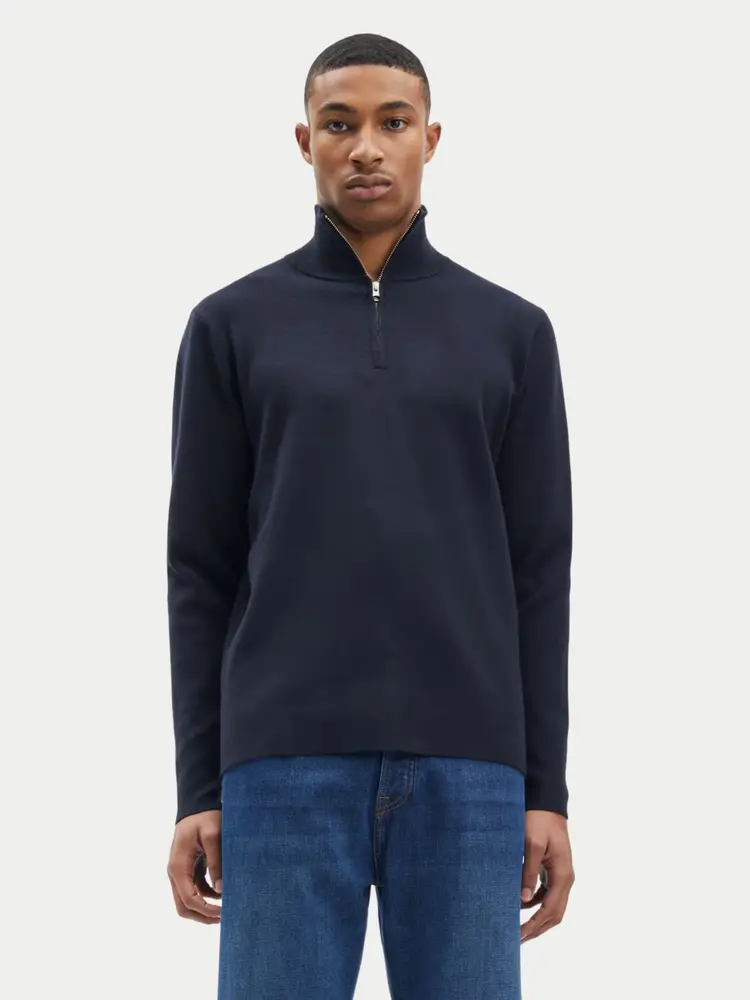 Samsøe Samsøe Gunan Turtle Neck Zip Sky Captain