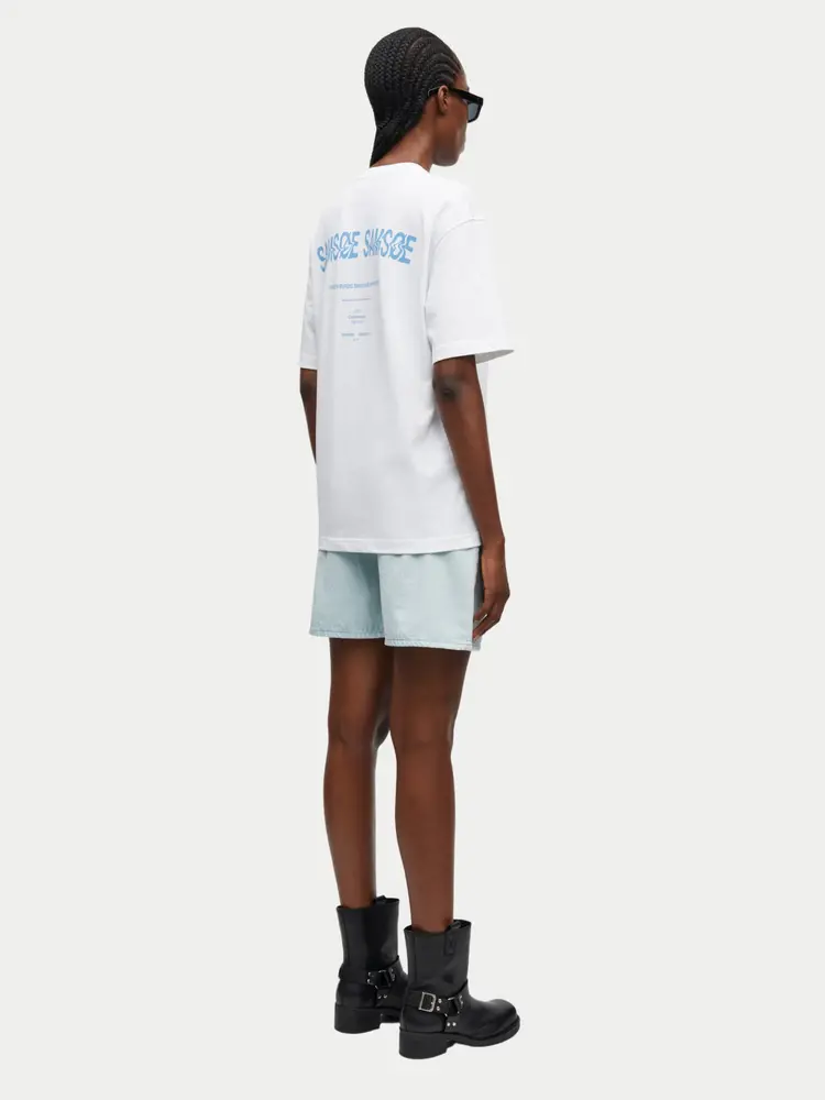 Samsøe Samsøe Saswirl T-shirt Swirl Blue Jasper