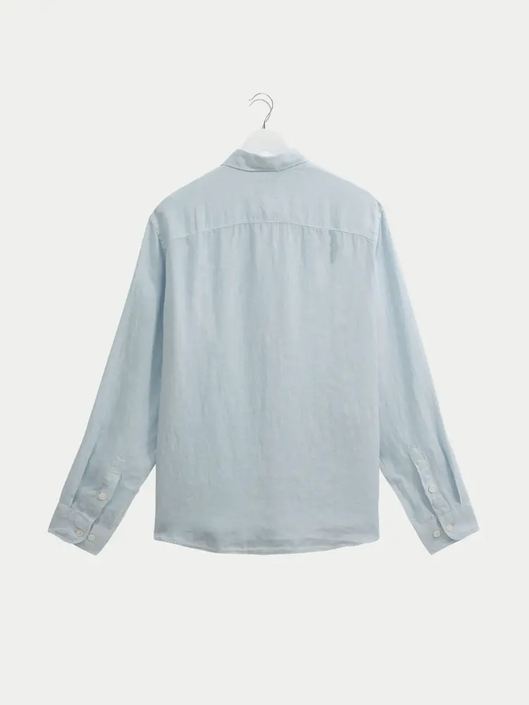 Wax London Rove Linen Shirt Light Blue