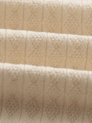 Wax London Naples Polo Diamond Stripe Ecru