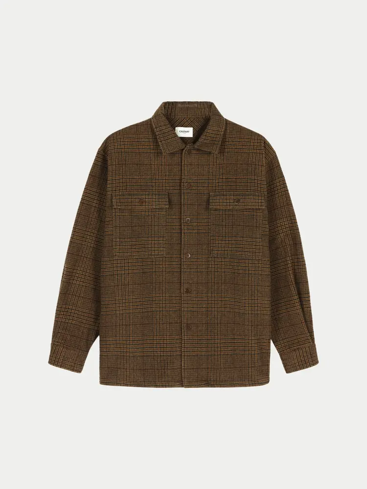 Castart Imperata Overshirt Brown Checkered