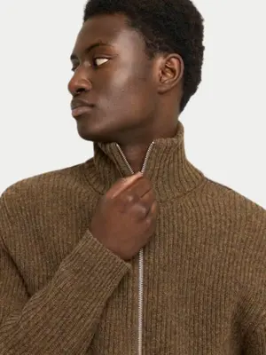 Castart The Seasons Knitwear Zipper Brown