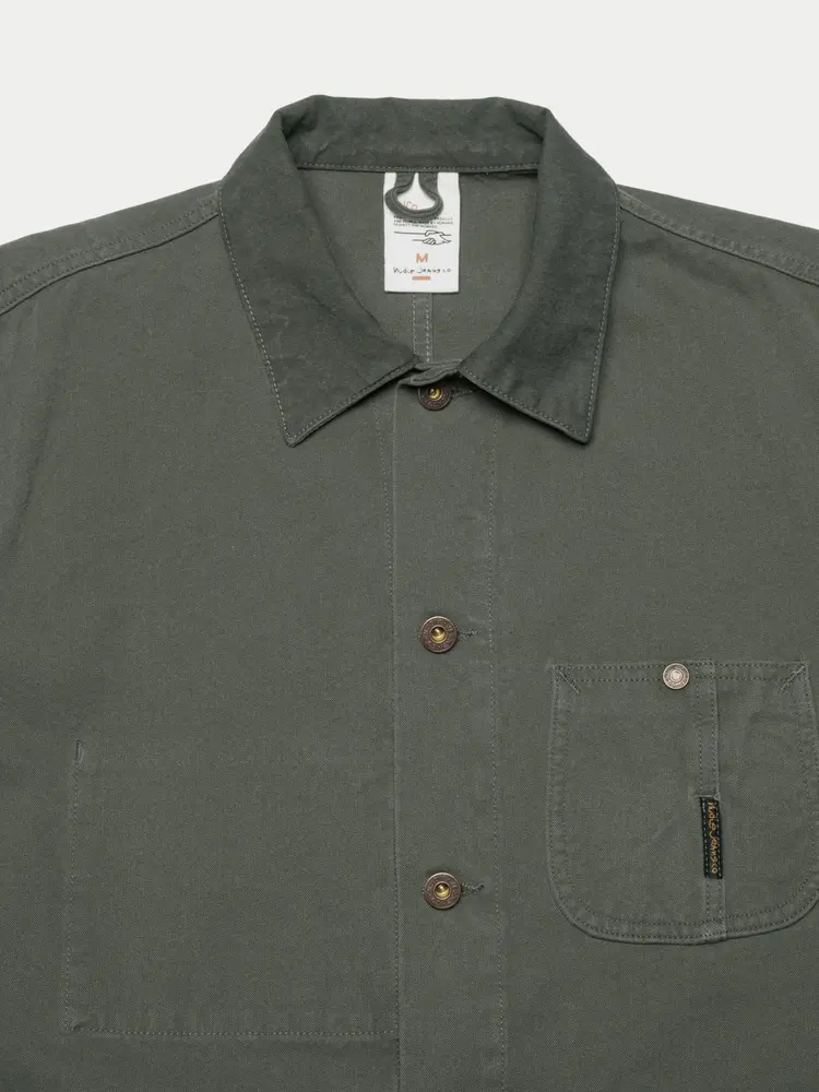 Nudie Jeans Howie Chore Jacket Duck Canvas Green