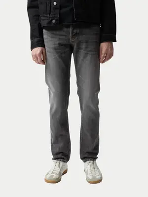 Nudie Jeans Steady Eddie II Grey Crosshatch