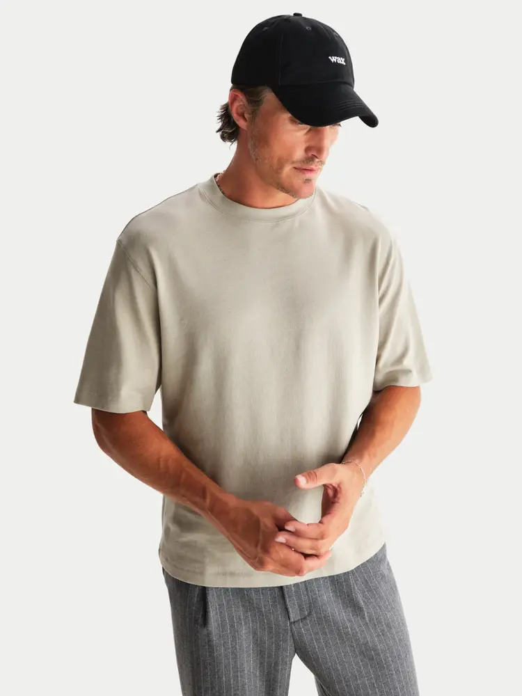 Wax London Milton Tee Emorised Cotton Light Sage