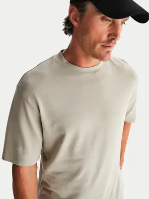 Wax London Milton Tee Emorised Cotton Light Sage