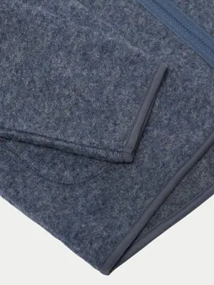 Universal Works Zip Liner Jacket Wool Fleece Slate Blue