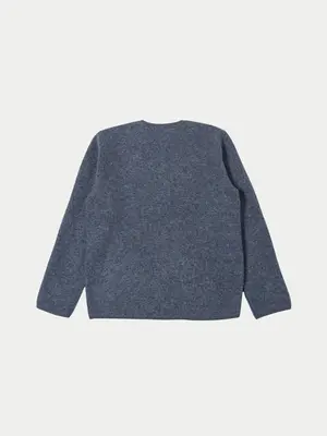 Universal Works Zip Liner Jacket Wool Fleece Slate Blue
