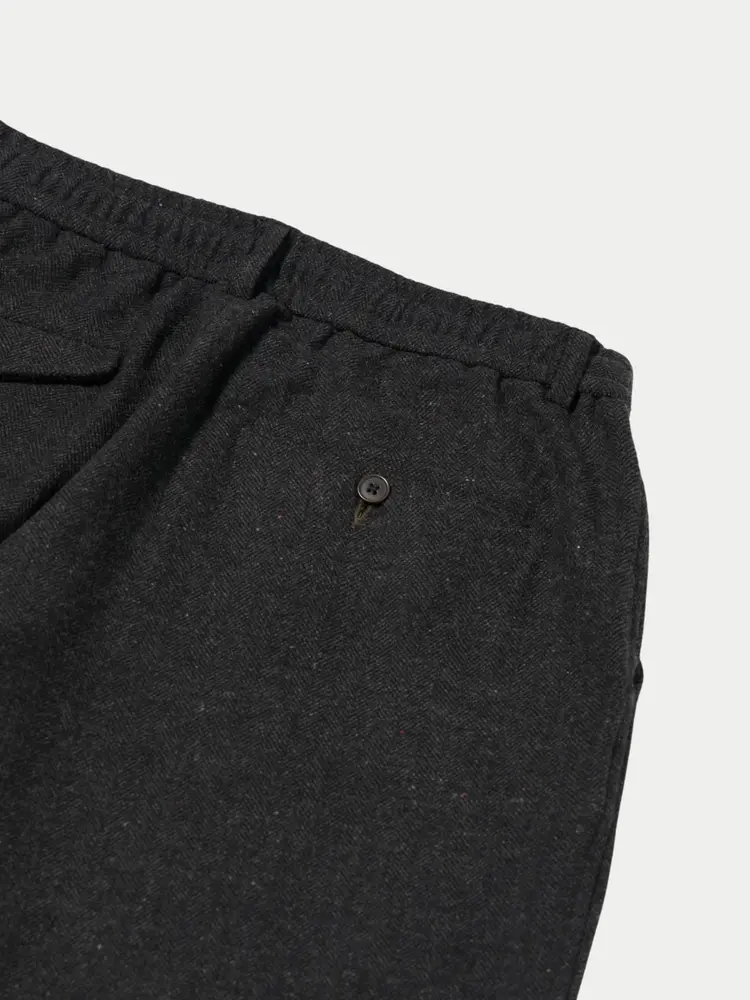 Universal Works Oxford Pants Salt N Pepper Tweed Black