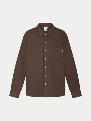 Law Of The Sea Troy Herringbone Shirt Canteen