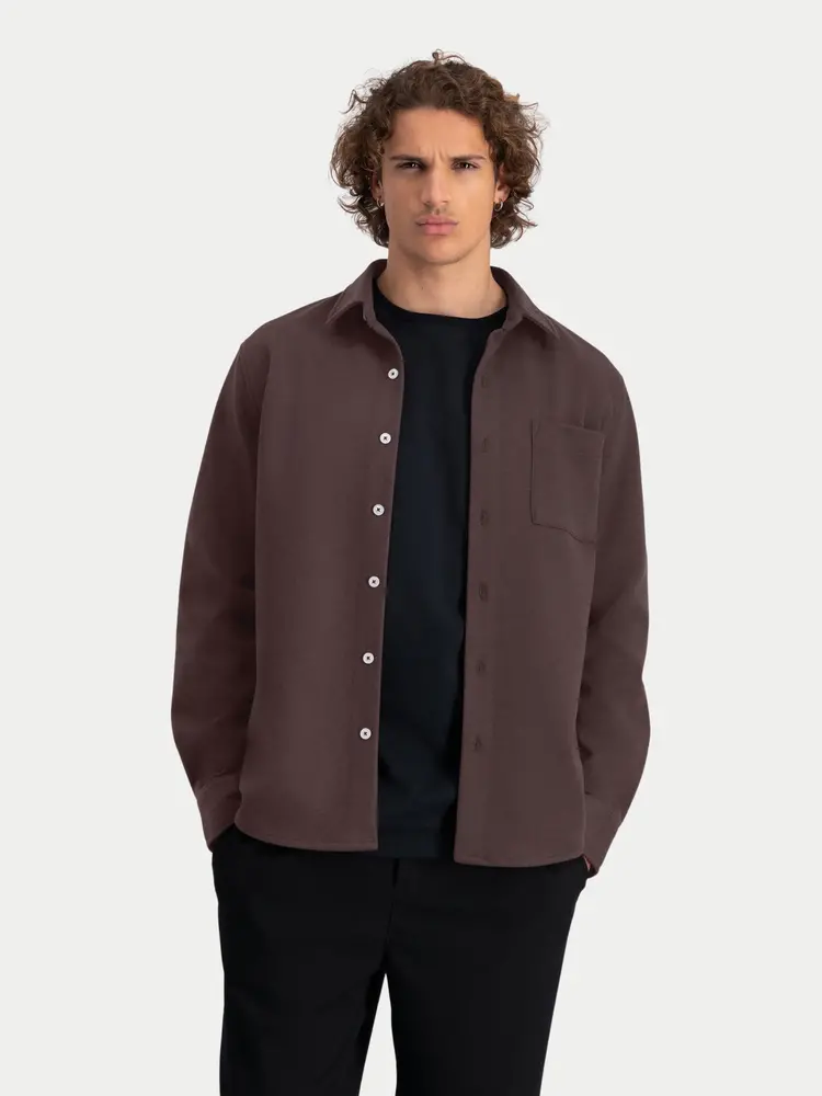 Law Of The Sea Troy Herringbone Shirt Canteen