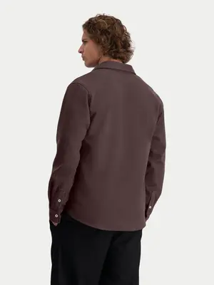Law Of The Sea Troy Herringbone Shirt Canteen