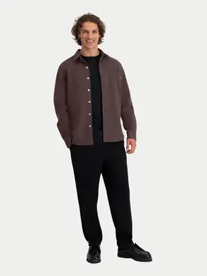 Law Of The Sea Troy Herringbone Shirt Canteen