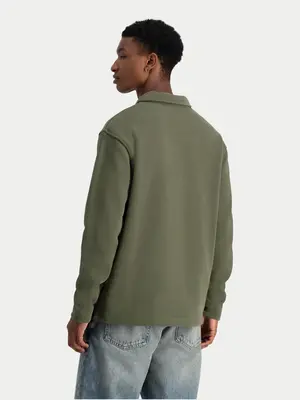 Law Of The Sea Erato Long Sleeve Sweat Polo Tea Leaf