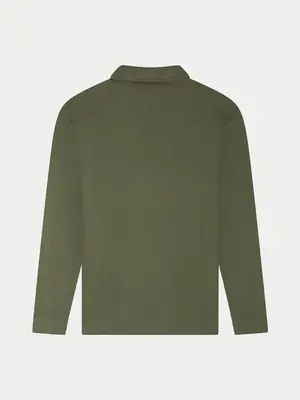 Law Of The Sea Erato Long Sleeve Sweat Polo Tea Leaf
