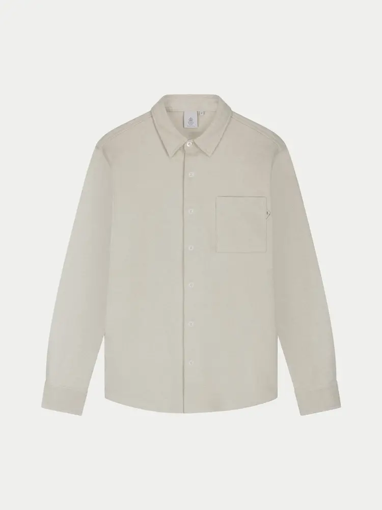 Law Of The Sea Troy Herringbone Shirt Sand