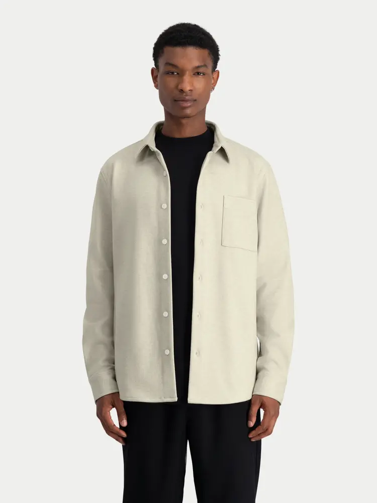 Law Of The Sea Troy Herringbone Shirt Sand