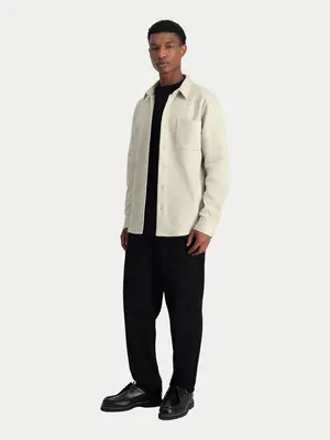 Law Of The Sea Troy Herringbone Shirt Sand