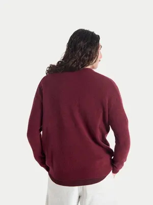 American Vintage Raxow Knit Sweater Burgundy