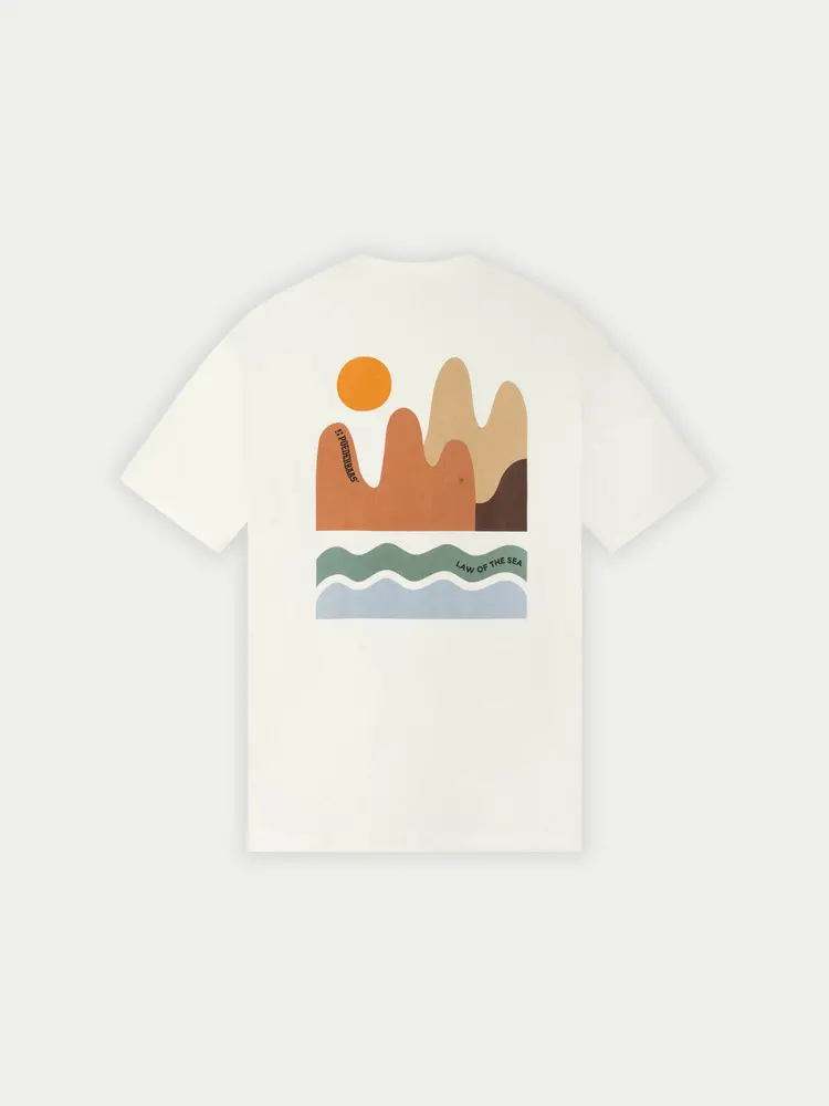 Law Of The Sea X Poederbaas Stag Tee Coconut White