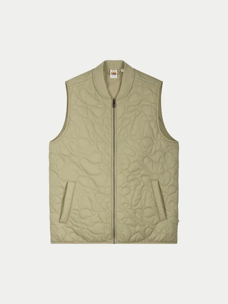 Law Of The Sea X Poederbaas Fossil Quilted Bodywarmer Khaki