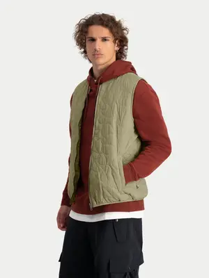 Law Of The Sea X Poederbaas Fossil Quilted Bodywarmer Khaki