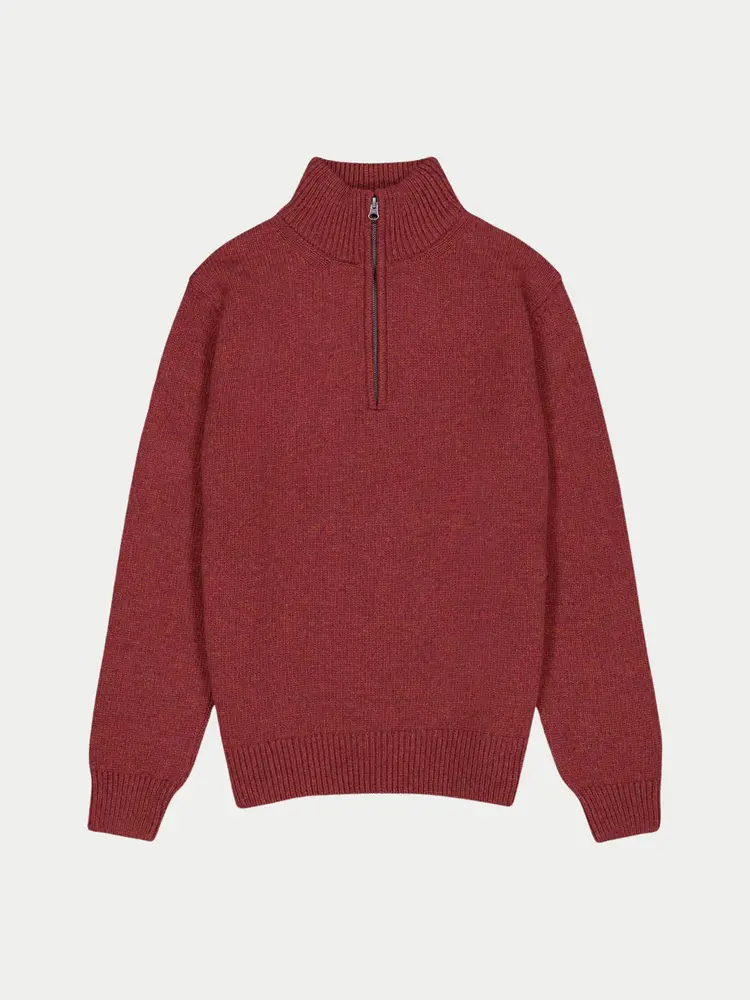 Olow Banjo Knitwear Half-Zip Rust