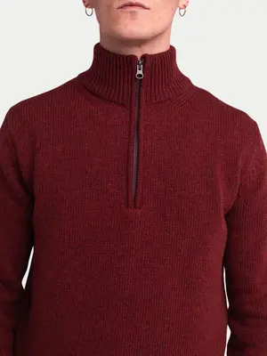 Olow Banjo Knitwear Half-Zip Rust