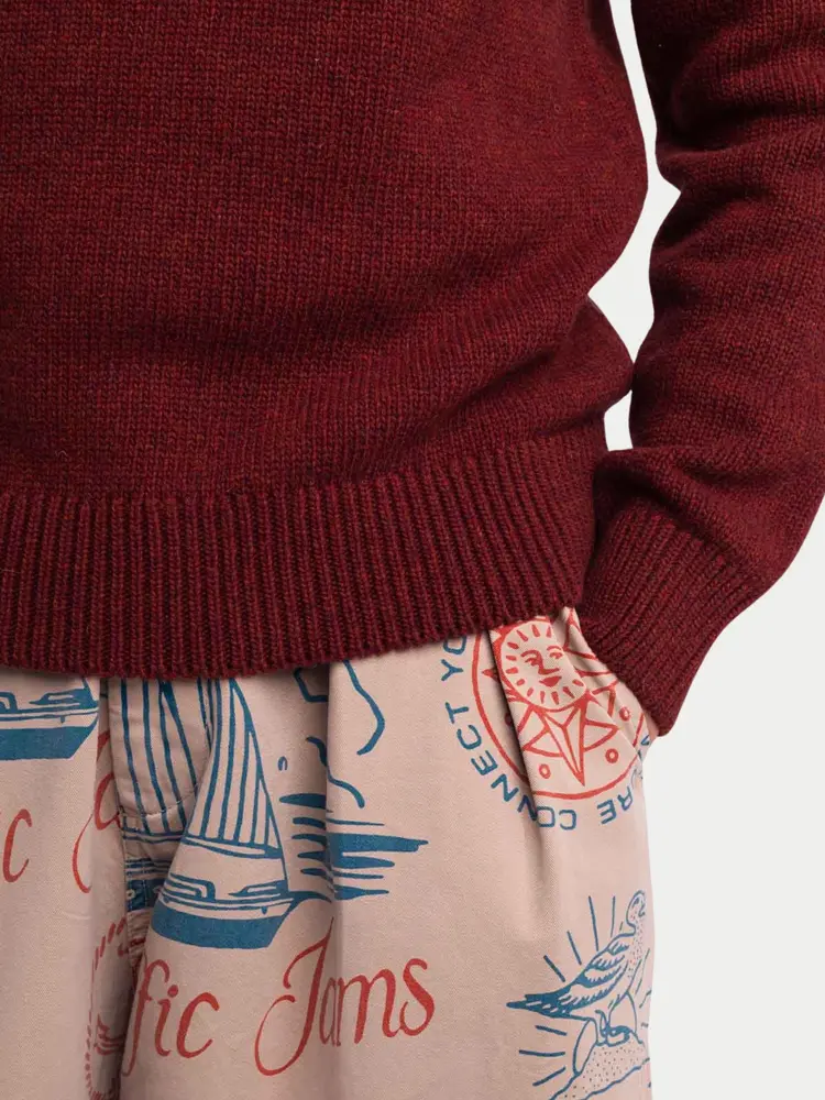 Olow Banjo Knitwear Half-Zip Rust