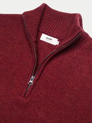 Olow Banjo Knitwear Half-Zip Rust
