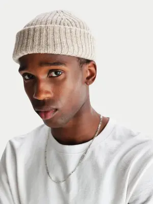 Wax London Brook Beanie Natural Donegal