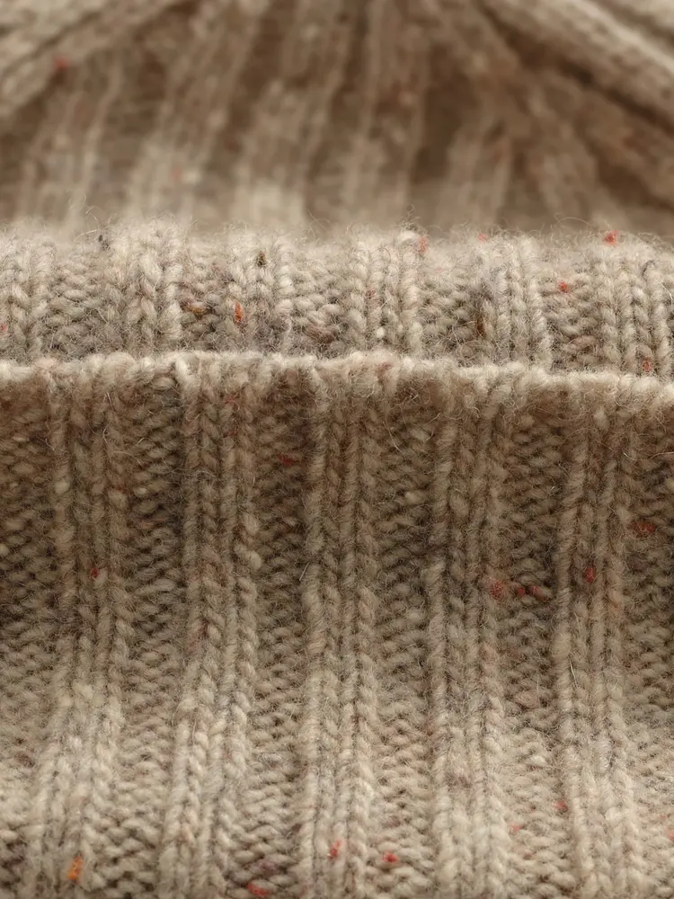 Wax London Brook Beanie Natural Donegal