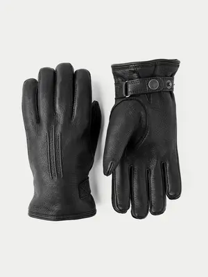 Hestra Deerskin Lambskin Glove Black