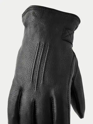 Hestra Deerskin Lambskin Glove Black