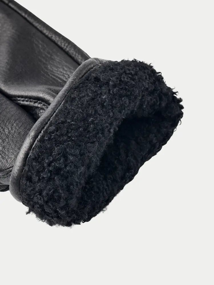 Hestra Deerskin Lambskin Glove Black