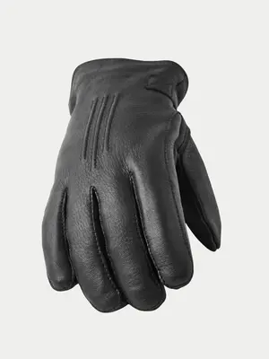 Hestra Deerskin Lambskin Glove Black