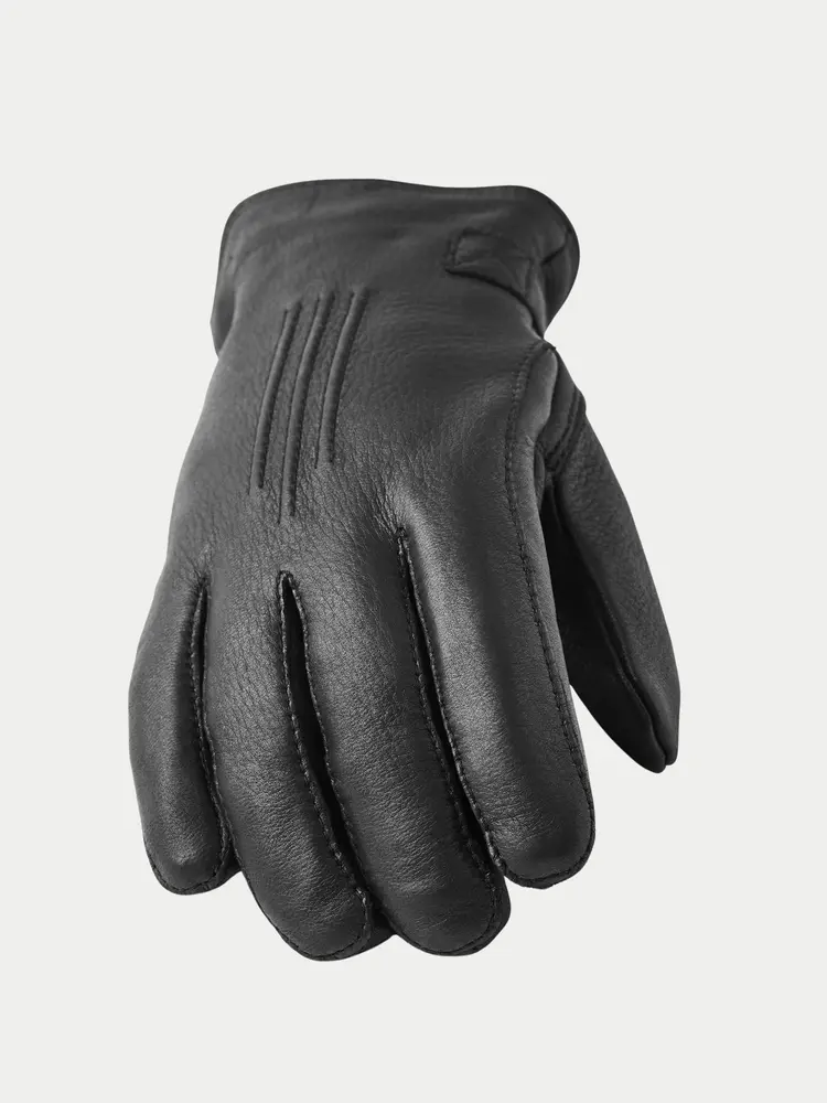 Hestra Deerskin Lambskin Glove Black