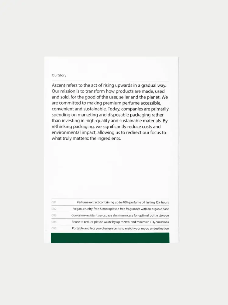 Ascent Parfum Starterpack Green