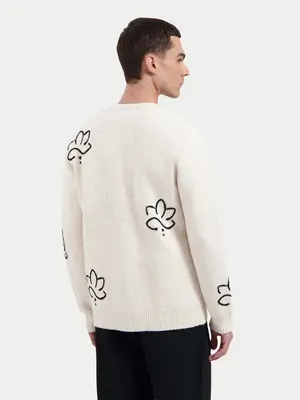 Law Of The Sea Vigo Embroidered Cardigan Parchement