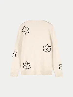 Law Of The Sea Vigo Embroidered Cardigan Parchement