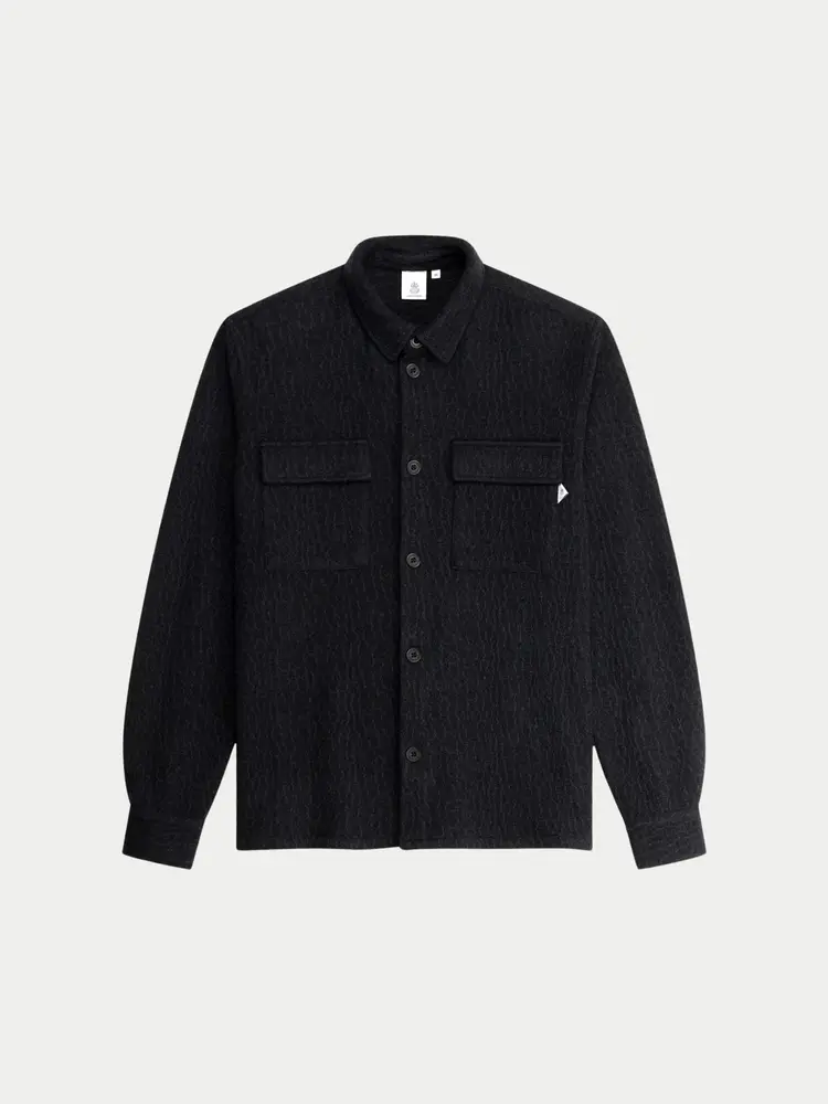 Law Of The Sea Omnia Technical Wool Blend Shirt Pine Green