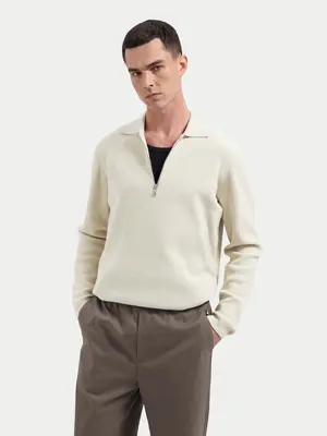 Law Of The Sea Lapetus Half Zip Parchement